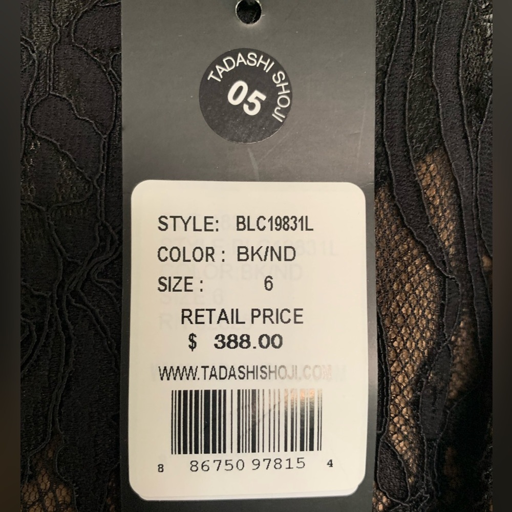 Beautiful Sexy Party Dress with Slit. Lace bodice & sleeves.Never Worn - Picture 7 of 12